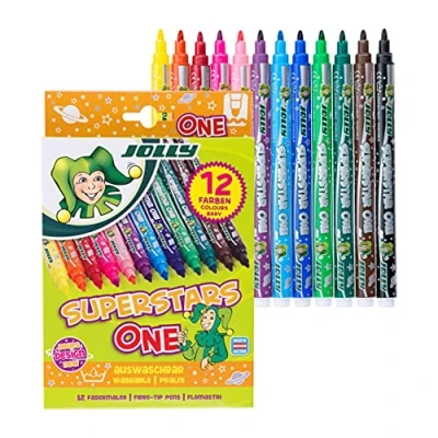 Abbildung von JOLLY Fasermaler Superstar ONE sort., 12er Kartonetui