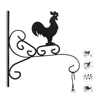 Abbildung von relaxdays Gartenfigur Blumenhaken mit verschiedenen Motiven, (Hahn), Hahn