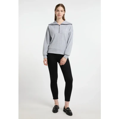 Abbildung von DREIMASTER Maritim Damen Oversize Sweatshirt S / Hellgrau Melange 80% Baumwolle 20% Polyester
