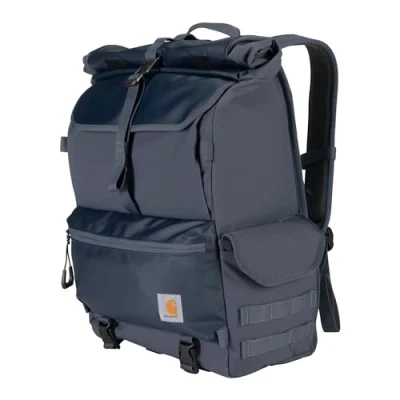 Abbildung von Carhartt Nylon Rolltop, strapazierfähiger, wasserabweisender Rucksack, Blau (Bluestone), Einheitsgröße, Rucksack mit Roll Top, strapazierfähig, wasserabweisend