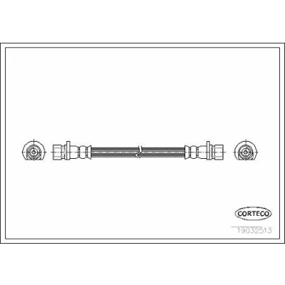 Abbildung von CORTECO 19032513 Bremsschläuche Hinterachse 257 HONDA: CR V 1