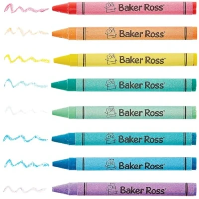 Abbildung von Baker Ross Pastellfarbige Wachsmalstifte Tub of 96, Malutensilien für Kinder (FC330)