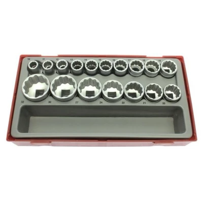 Abbildung von TengTools 03570207 Steckschlüsseleinsatz Set 17 Zwölfkant 1/2 Innenvierkant