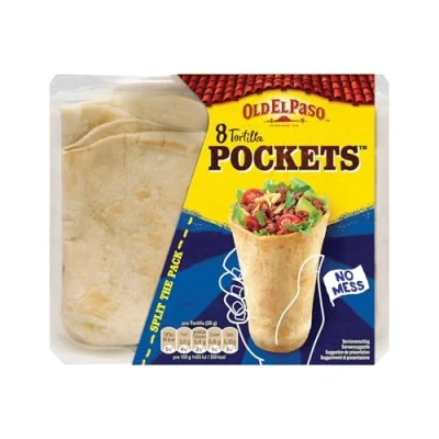 Abbildung von Old El Paso Weizen Tortilla Pockets Mexikanische Wraps mit Boden, 223 g