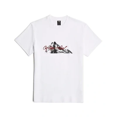 Abbildung von G STAR Summit Graphic Tshirt print, Herren, Größe: XL, White
