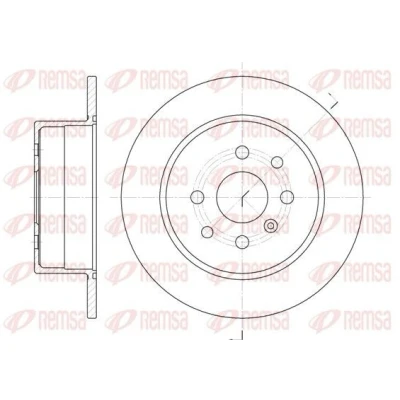 Abbildung von REMSA 6454.00 Bremsscheibe Hinterachse 270, 270 10 4 voll OPEL: Vectra B Caravan, Limousine, CC
