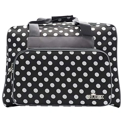 Abbildung von Phönix Nähmaschinentasche Polka Dots schwarz