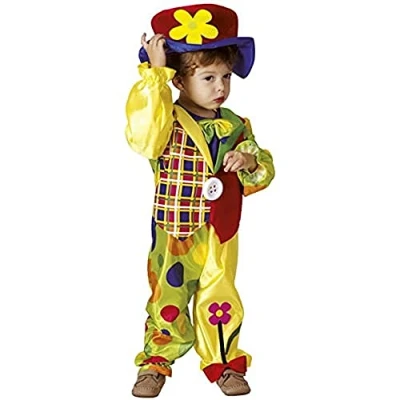Abbildung von Boland Clown Kostüm Blumenclown, Buntes Clownskostüm für Kinder von etwa 3 bis 4 Jahren