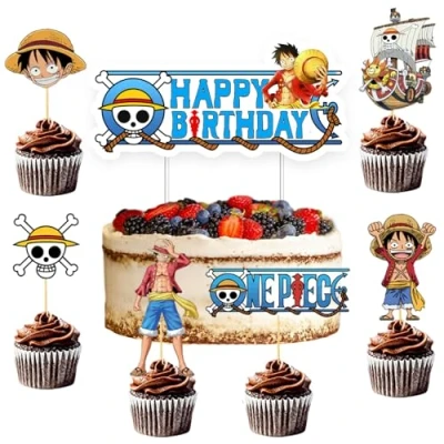 Abbildung von 25pcs Happy Birthday Tortendeko, Cupcake Topper, Geburtstagsdeko, Dekorationen für Kinder