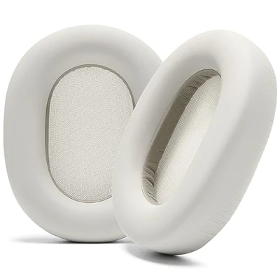 Abbildung von WC Wicked Cushions Extra Dicke Ohrpolster für Sony WH 1000XM5 weiche PU Lederkissen, luxuriöser geräuschisolierender Memory Schaum, zusätzliche Silver