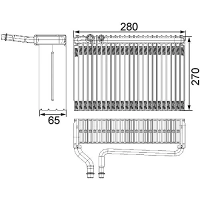 Abbildung von MAHLE ORIGINAL AE 82 000S Verdampfer ohne Expansionsventil