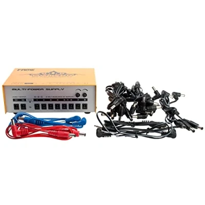 Abbildung von Fame DCT 200 Multi Power Supply, Universelles Netzteil für Effektgeräte, 1100mA, AC/DC, 8x 9V DC, 1x 12V AC, Kurzschlusssicherung, inklusive Kabelzubehör