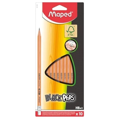 Abbildung von Maped 851732 Blister von 10 Bleistifte HB Radiergummi