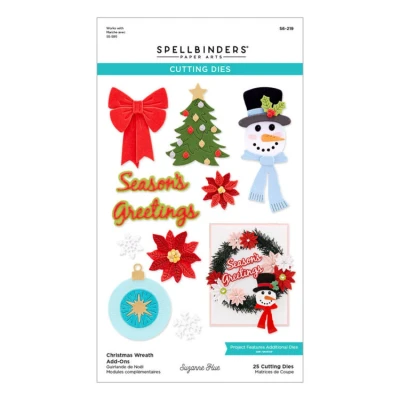 Abbildung von Spellbinders S6 219 Weihnachtskranz Add Ons Geätzte Stanzformen von Suzanne Hue, Metall