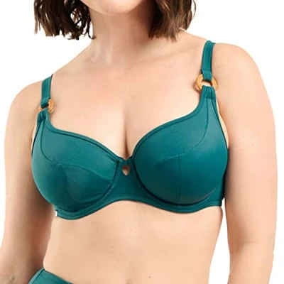 Abbildung von Sans Complexe Damen Elevated Basics Badeanzug, Bikinioberteil mit Bügel, Astral Green, 70E