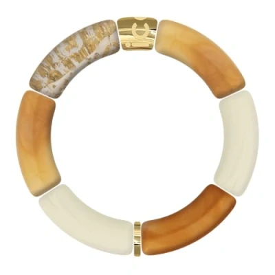 Abbildung von ICE Jewellery Bella Armband Warm Orange Fashion Weiß Gold Damen, Einheitsgröße, Acryl, Acryl