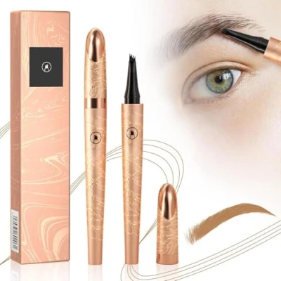 Abbildung von Wasserdichter 3D Augenbrauenstift,Wischfest Langanhaltenden Augenbrauenstift Microblading,Augenbrauenstift,3D Augenbrauenstift,Kann Leicht Natürliche Augenbrauen Brauen (Hellbraun)