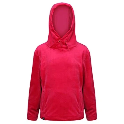 Abbildung von Regatta Unisex Youth Polaire Junior Kacie Avec Capuche Cagoule Et Col Boule Fleece, Dark Kirschrot, FR : S (Taille Fabricant 3 4)