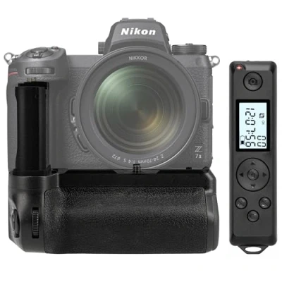 Abbildung von ayex Batteriegriff Kompatibel mit Nikon Z7 II &amp; Z6 inkl. Timer Fernauslöser ersetzt MB N11 Kamera Hochformat Handgriff