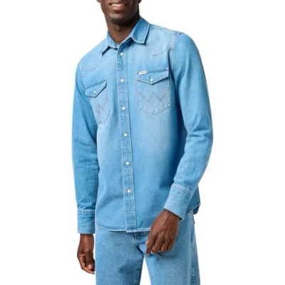 Abbildung von Wrangler Western Hemd, Herren, Größe: 4XL, Blue