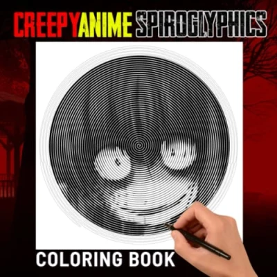 Abbildung von Creepy Anime Spiroglyphics Coloring Book: Amazing Spiral Artbook For Men And Women Containing 30 Unique Designs Of Different Scary Characters