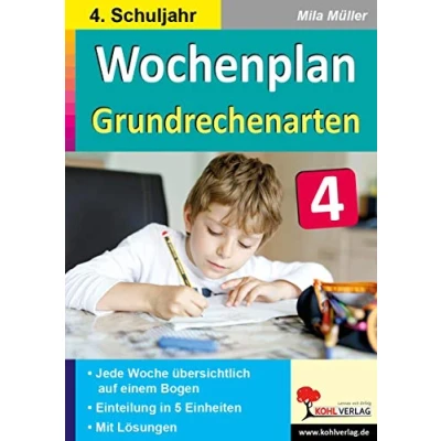 Abbildung von Wochenplan Grundrechenarten / Klasse 4: Üben und Festigen der im 4. Schuljahr