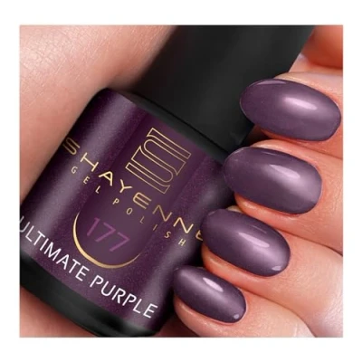 Abbildung von SHAYENNE MADE in GERMANY Shellac Gel Nagellack 15 ml für UV LED Lampe 177 Ultimate Purple Lila Nail Polish for Lamp Nagel Lack Gellack Nagelgel