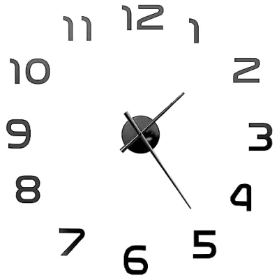 Abbildung von vidaXL Wanduhr 3D Modernes Design 100 cm XXL Schwarz
