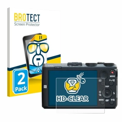 Abbildung von BROTECT (2 Stück Schutzfolie für Sony Cyber Shot DSC HX60 Displayschutz Folie Ultra Klar