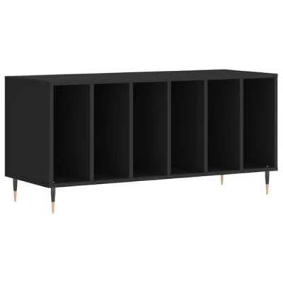 Abbildung von vidaXL Media Regal Plattenschrank Schwarz 100x38x48 cm Holzwerkstoff, 1 tlg.
