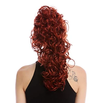 Abbildung von WIG ME UP MKB 6A V 350 Haarteil Zopf Pferdeschwanz lang lockig gelockt Kupfer Rot 45 cm