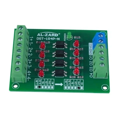 Abbildung von Optokoppler Isolationsplatine, 4 Kanal 3,3 V auf 24 Isolator SPS Signalwandlerplatine, PLC Signal Converter Board
