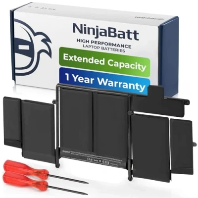 Abbildung von NinjaBatt A1582 A1502 A1493 Akku für Apple MacBook Pro Retina 13 [Frühzeitig 2015 Mitte 2014 Spät 2013] Hohe Kapazität [71,8Wh/11,43V]