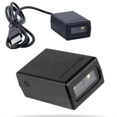 Abbildung von HDWR HD S20 kompakter 2D QR Barcode Scanner, High Speed CMOS, Dual Modus, automatisches Scannen, 500 Scans pro Sekunde, stationärer langlebiges Design