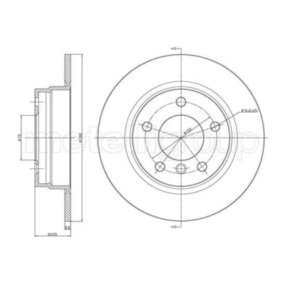 Abbildung von METELLI 23 0229C Bremsscheibe 280,0 10,0 5 75,0 voll lackiert BMW: 3 Limousine, Coupe, Cabrio