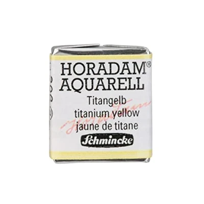 Abbildung von Schmincke HORADAM® AQUARELL feinste Künstler Aquarellfarben, 206 Titangelb, 14 044, 1/2 Näpfchen
