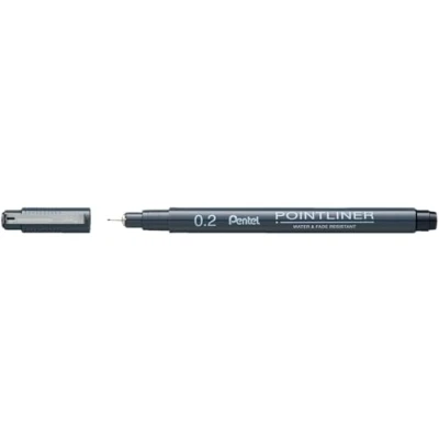 Abbildung von Pentel Pointliner Fineliner 0.2 mm Schwarz