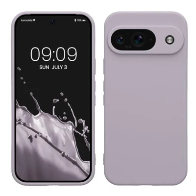 Abbildung von kwmobile Handyhülle kompatibel mit Google Pixel 9 Hülle Handy Case aus weichem Silikon in Lavendel