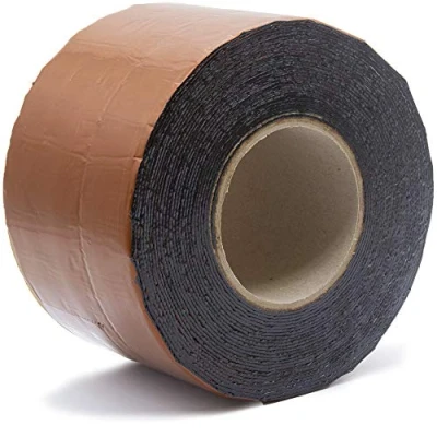 Abbildung von SILISTO Bitumenband Reparaturband 50 mm x 10 Meter, Farbe Kupfer Klebeband für Risse und Fugen, Dichtungsband gegen Wasser Feuchtigkeit, selbstklebend, Dach Schornsteindichtung