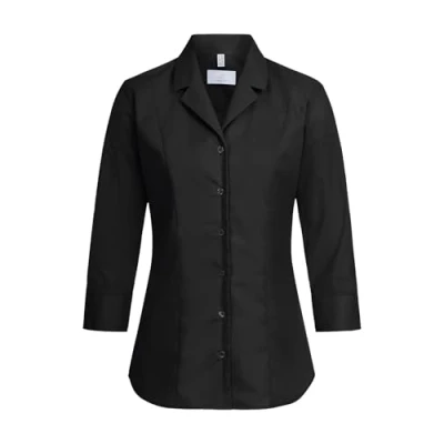 Abbildung von Greiff Größe 34 Corporate Wear Basic Damen Bluse 3/4 Arm Regular Fit Schwarz Modell 6506