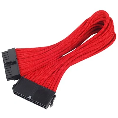 Abbildung von SilverStone SST PP07 MBR Netzteil Verlängerungskabel 30cm Motherboard 24pin auf 24pin, rot