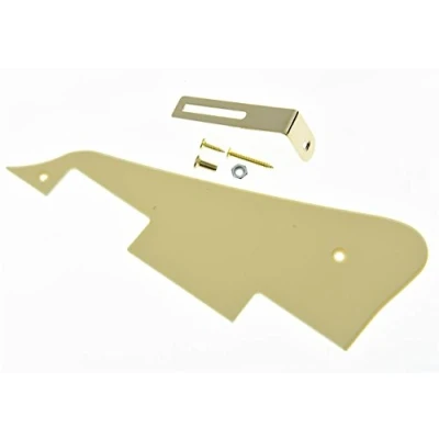 Abbildung von KAISH Single Cream 1 Ply LP Guitar Pickguard with Gold Bracket for Epiphone Les Paul