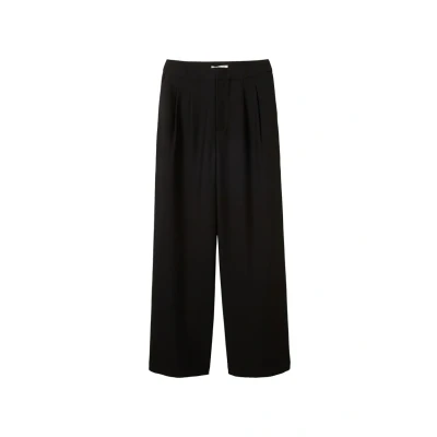 Abbildung von TOM Tailor Denim WIDE LEG Stoffhose, Damen, Größe: Small, Deep black