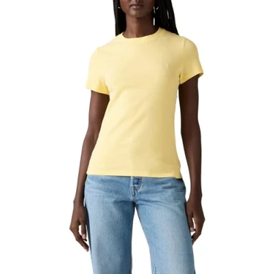Abbildung von Levi&#039;s Basic Housemark T Shirt Damen Gelb /