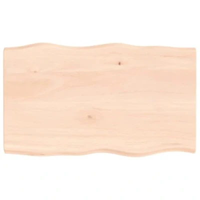 Abbildung von vidaXL Tischplatte, Holzplatte für Tisch Esstisch Couchtisch, Massivholzplatte Handgefertigt mit Baumkante, Ersatztischplatte, 100x60x(2 4) cm Massivholz Unbehandelt