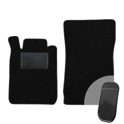Abbildung von moto MOLTICO Vorne Fußmatten Auto Velours Autoteppiche Schwarz Automatten Set 2 teilig passend für Mercedes Benz SLK R170 19962004