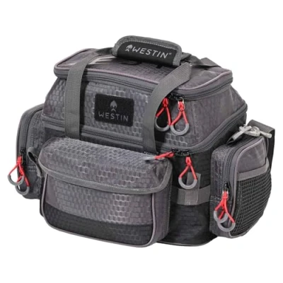Abbildung von Westin W4 Lure Bag Small Titanium Black Schultertasche (Incl. 4 Tackleboxen) Angeltasche