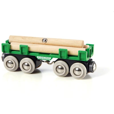 Abbildung von BRIO Langholzwagen mit Holzladung