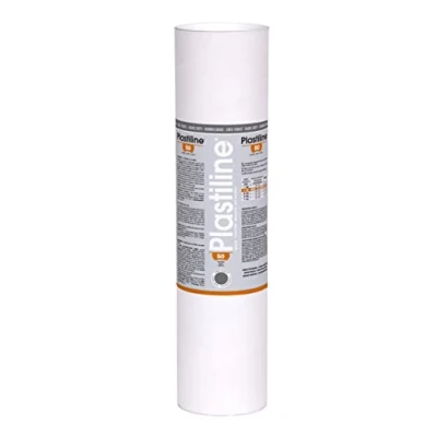 Abbildung von J. Herbin 5750T Plastilin für den Modellbau, 5 kg, zum modelieren, HG50, flexibel, 1 Dose, Grau