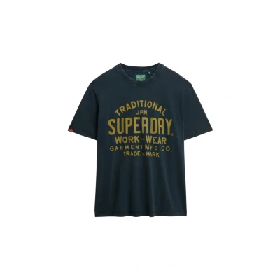 Abbildung von Superdry Machined Goods Workwear Tshirt print, Herren, Größe: XXL, Eclipse navy